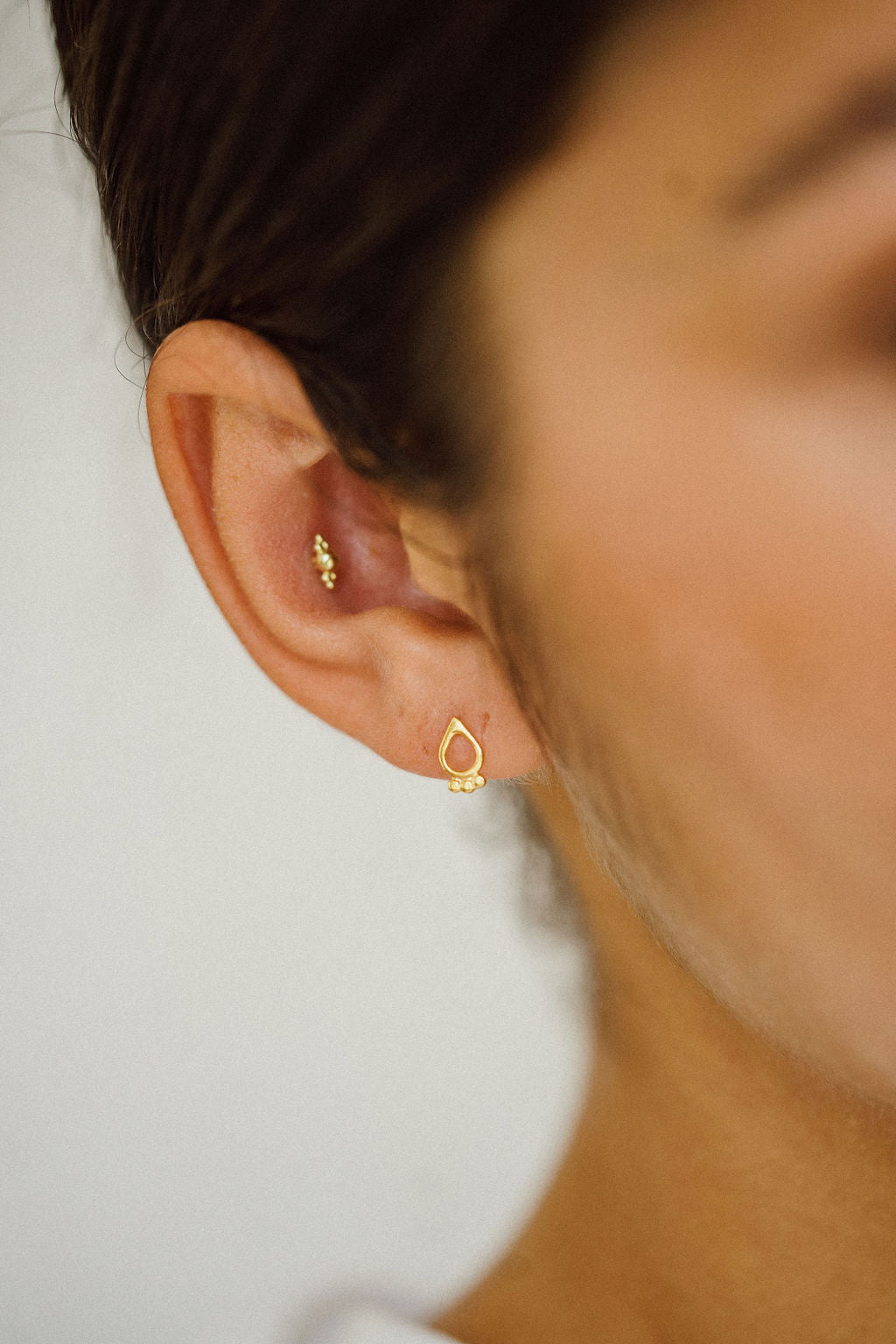 Small Tear Stud Earrings