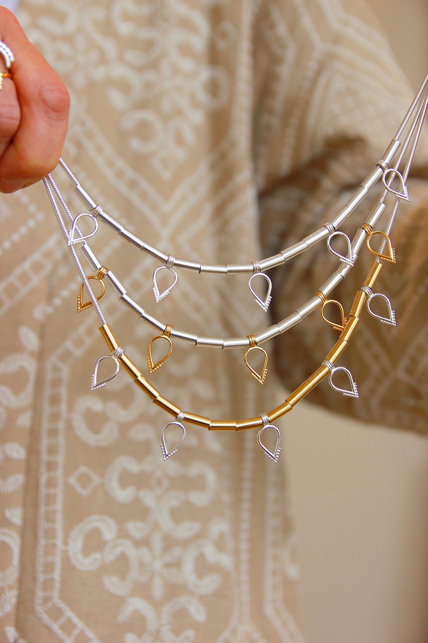 Freyja multi bead necklace