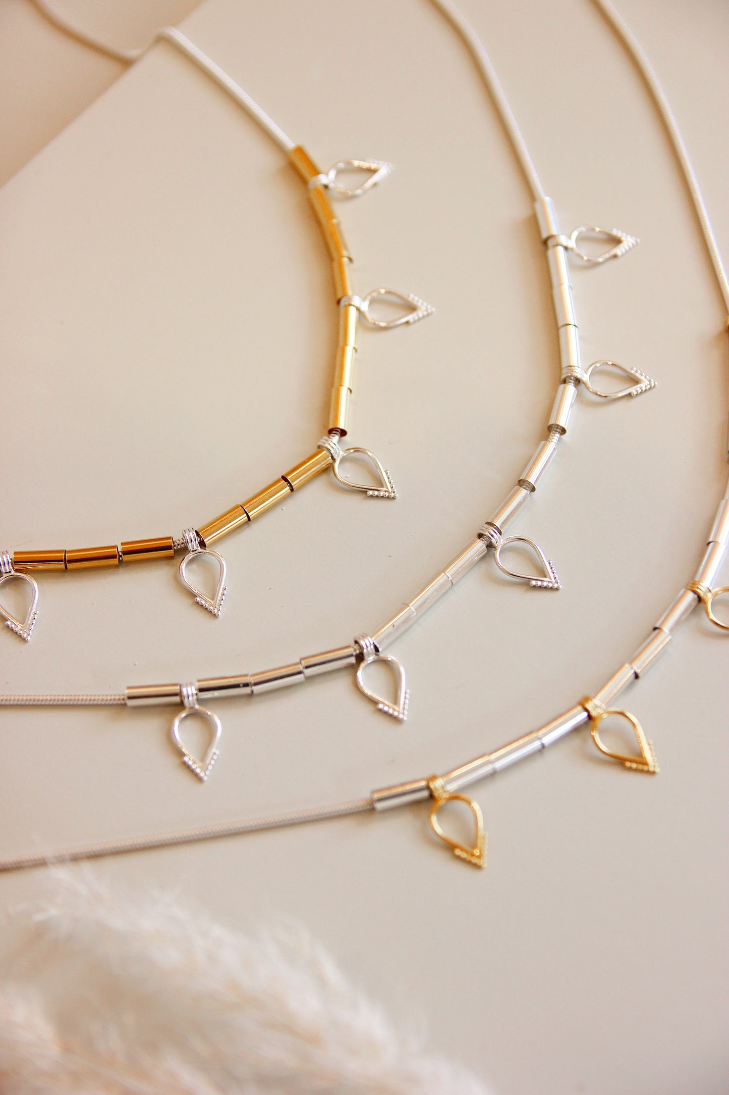 Freyja multi bead necklace