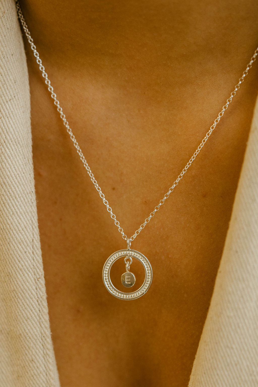 Personalised Beaded Hoop Necklace