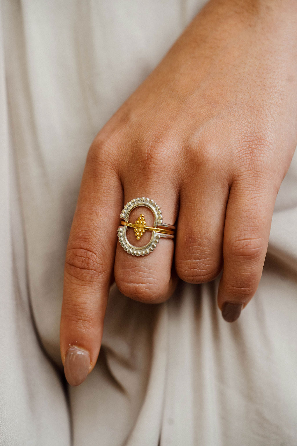 Dot Pyramid Ring