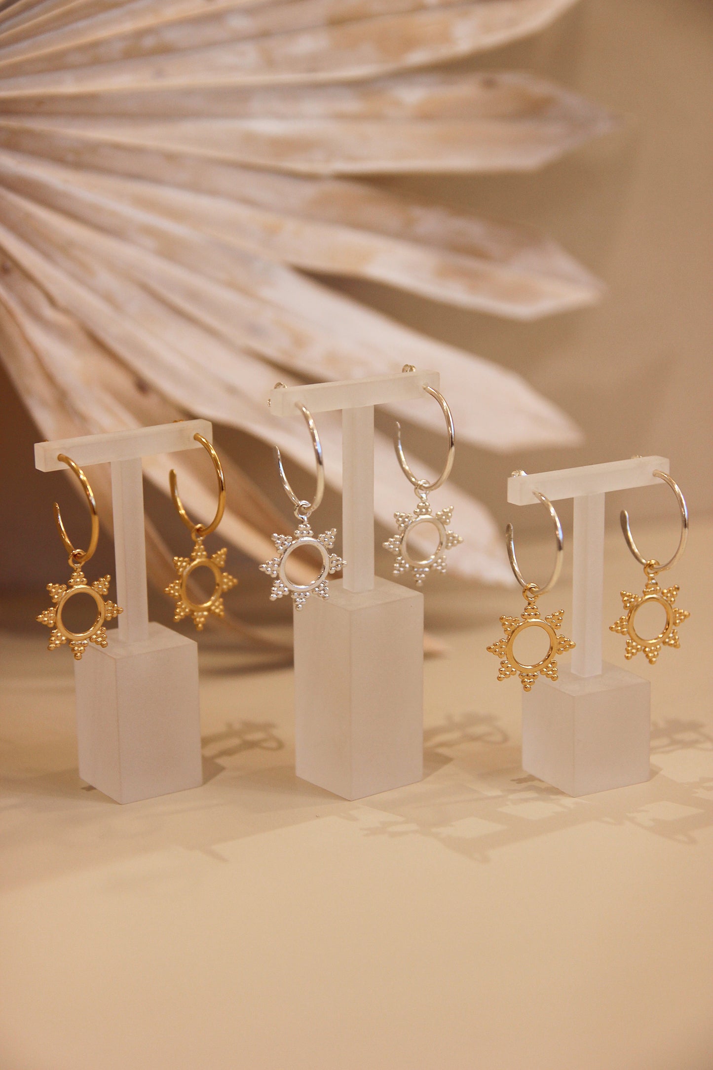 Sun Hoop earrings