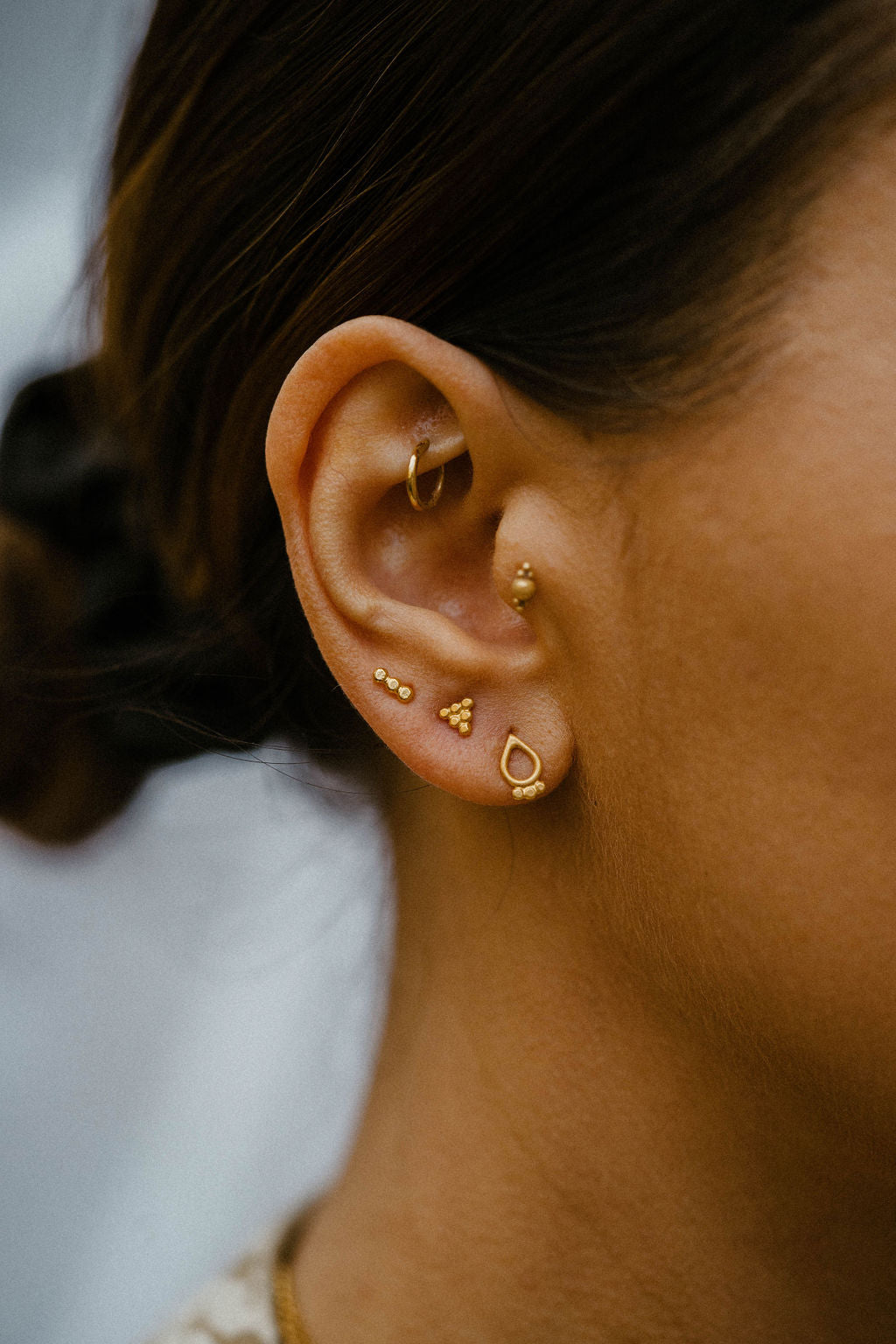 Tri Dot Stud Earrings
