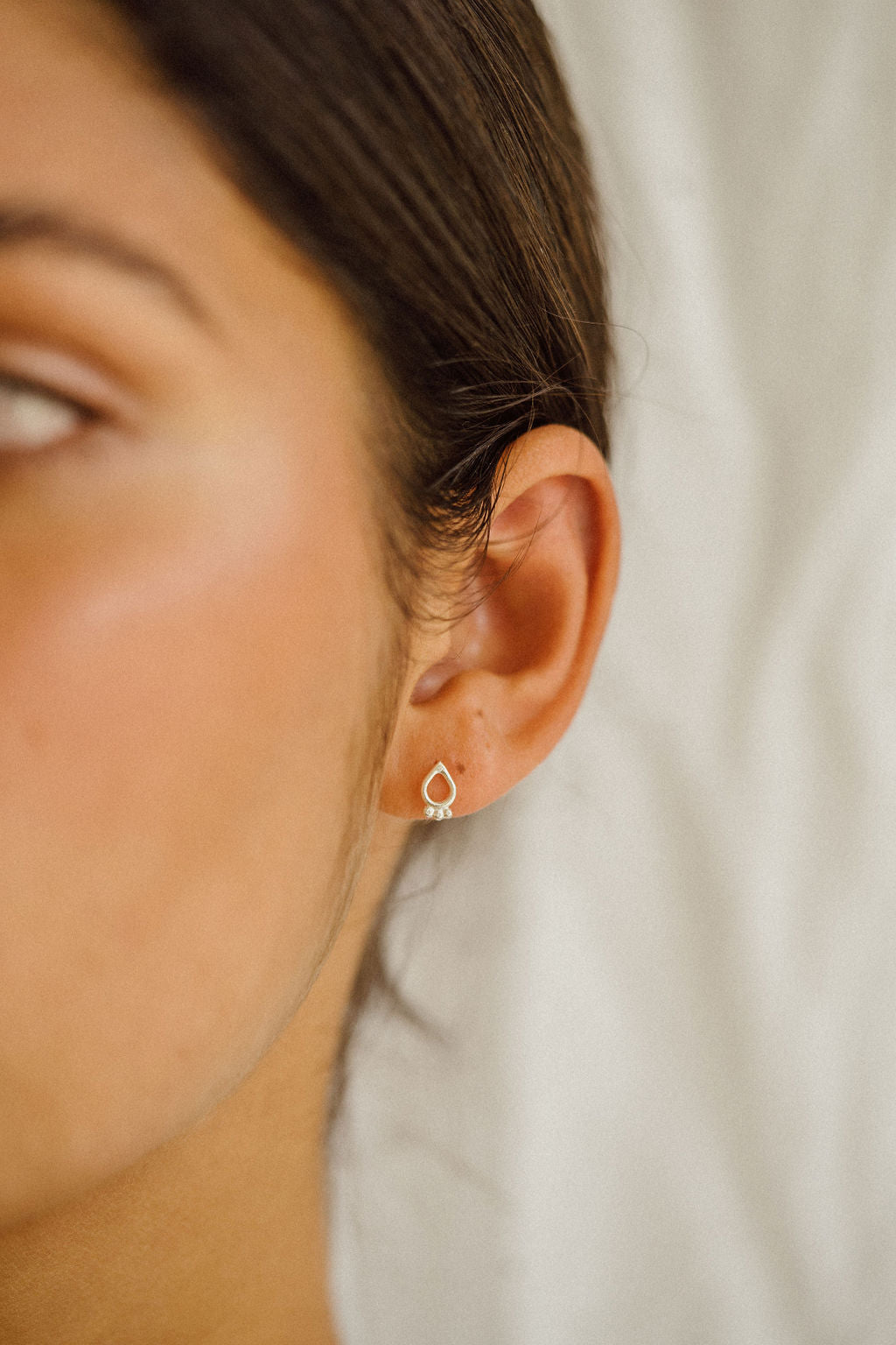 Small Tear Stud Earrings