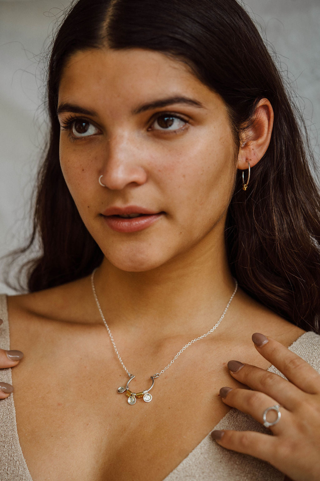 Boudicca Silver Sun Disc Necklace
