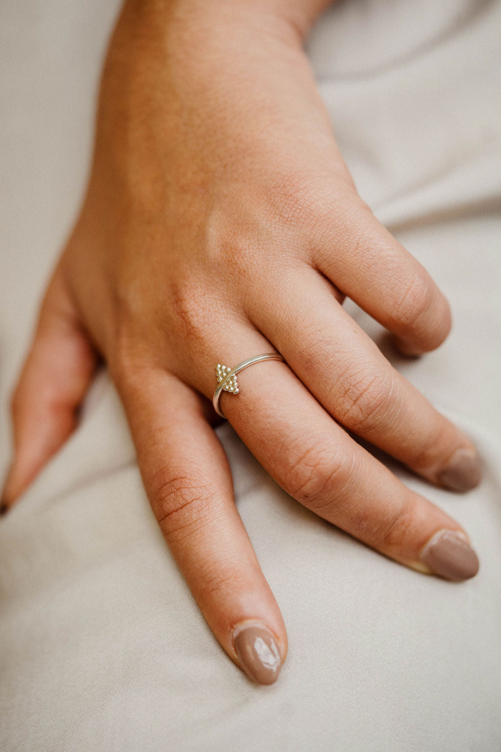 Dot Pyramid Ring