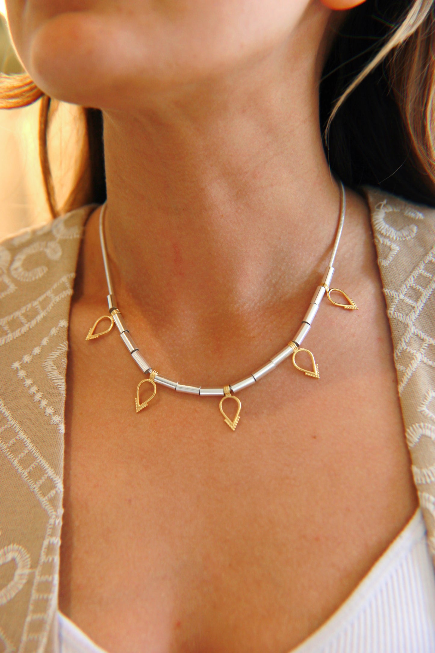 Freyja multi bead necklace