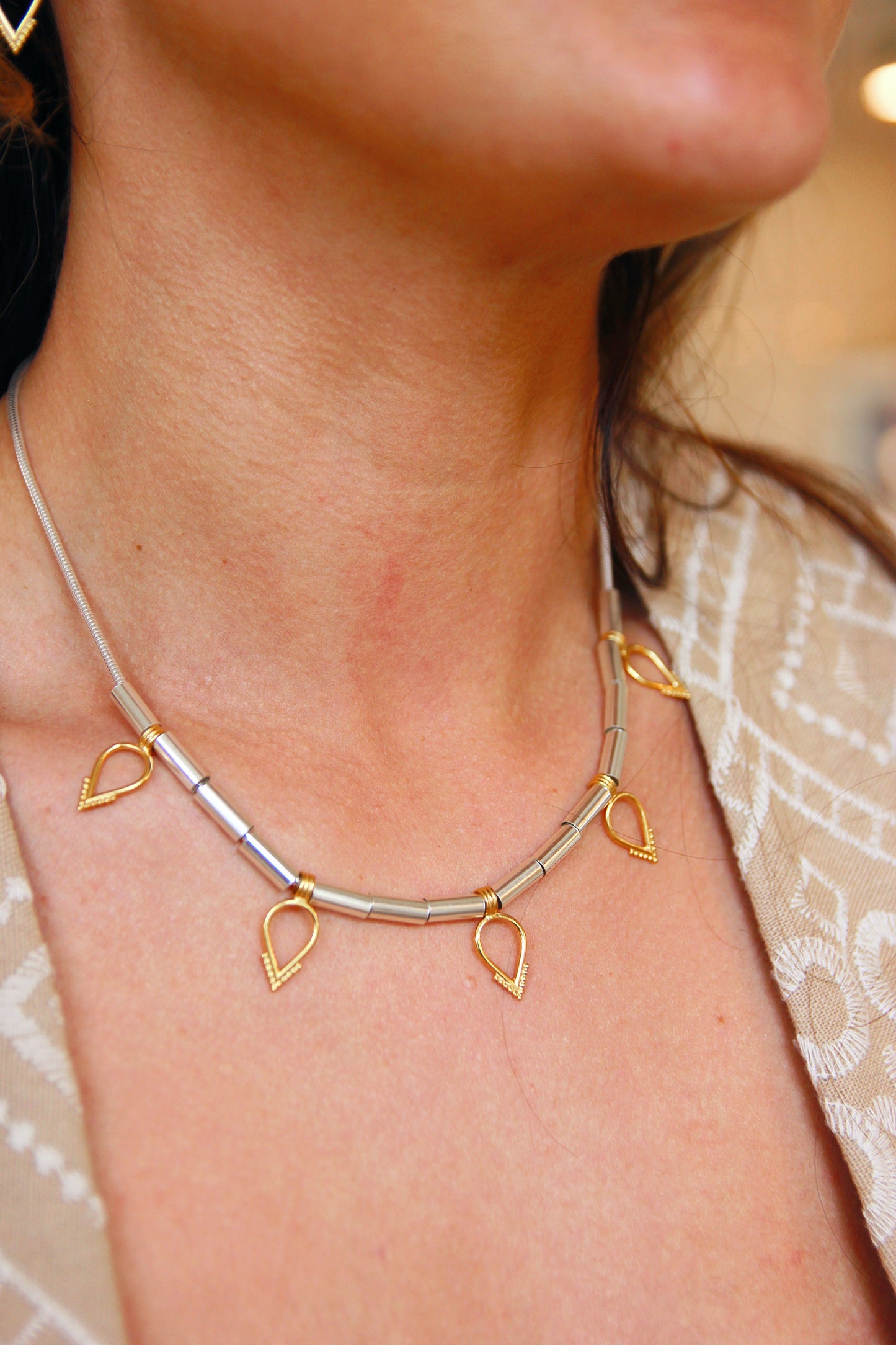 Freyja multi bead necklace