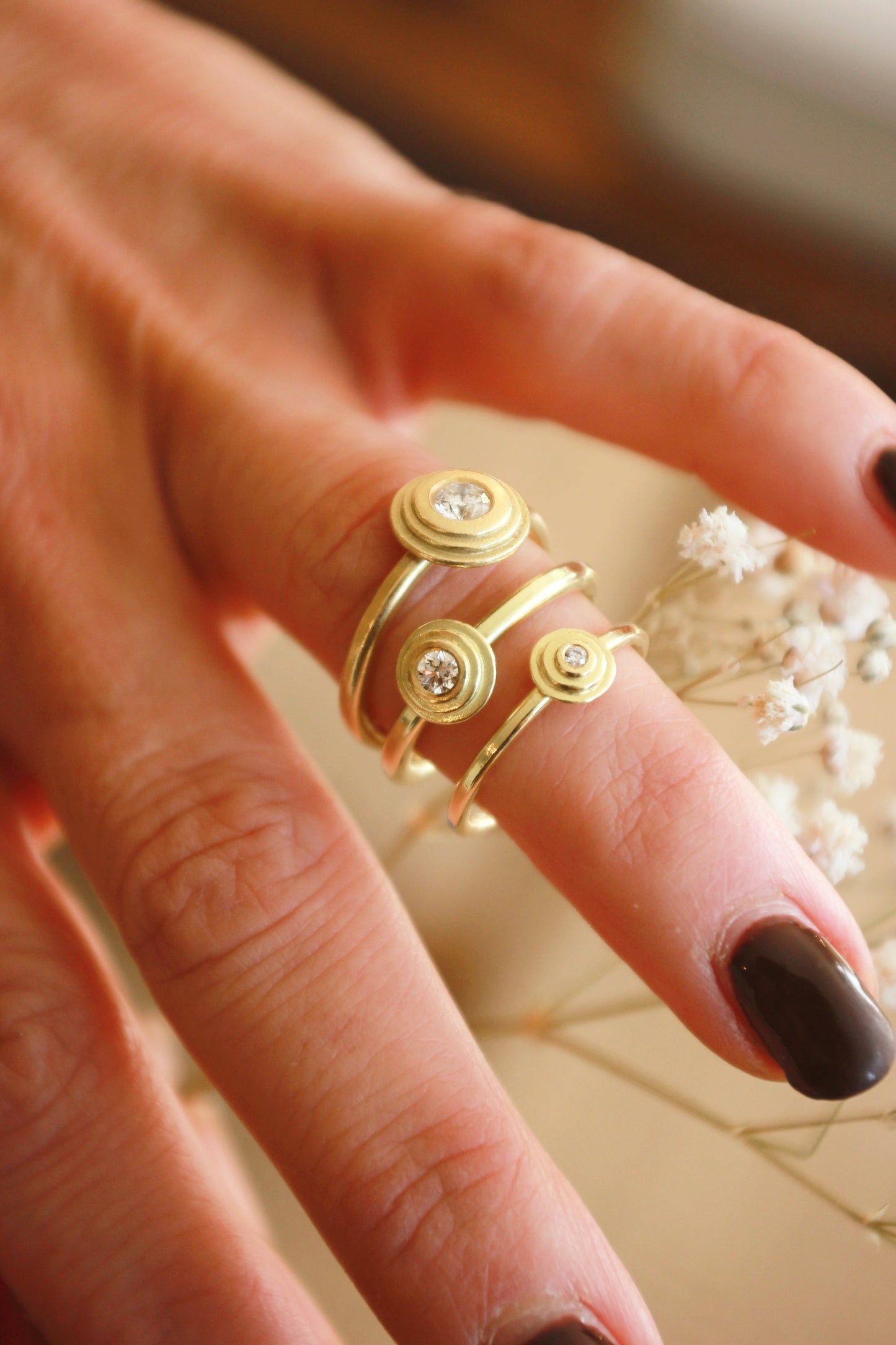Handmade diamond engagement ring