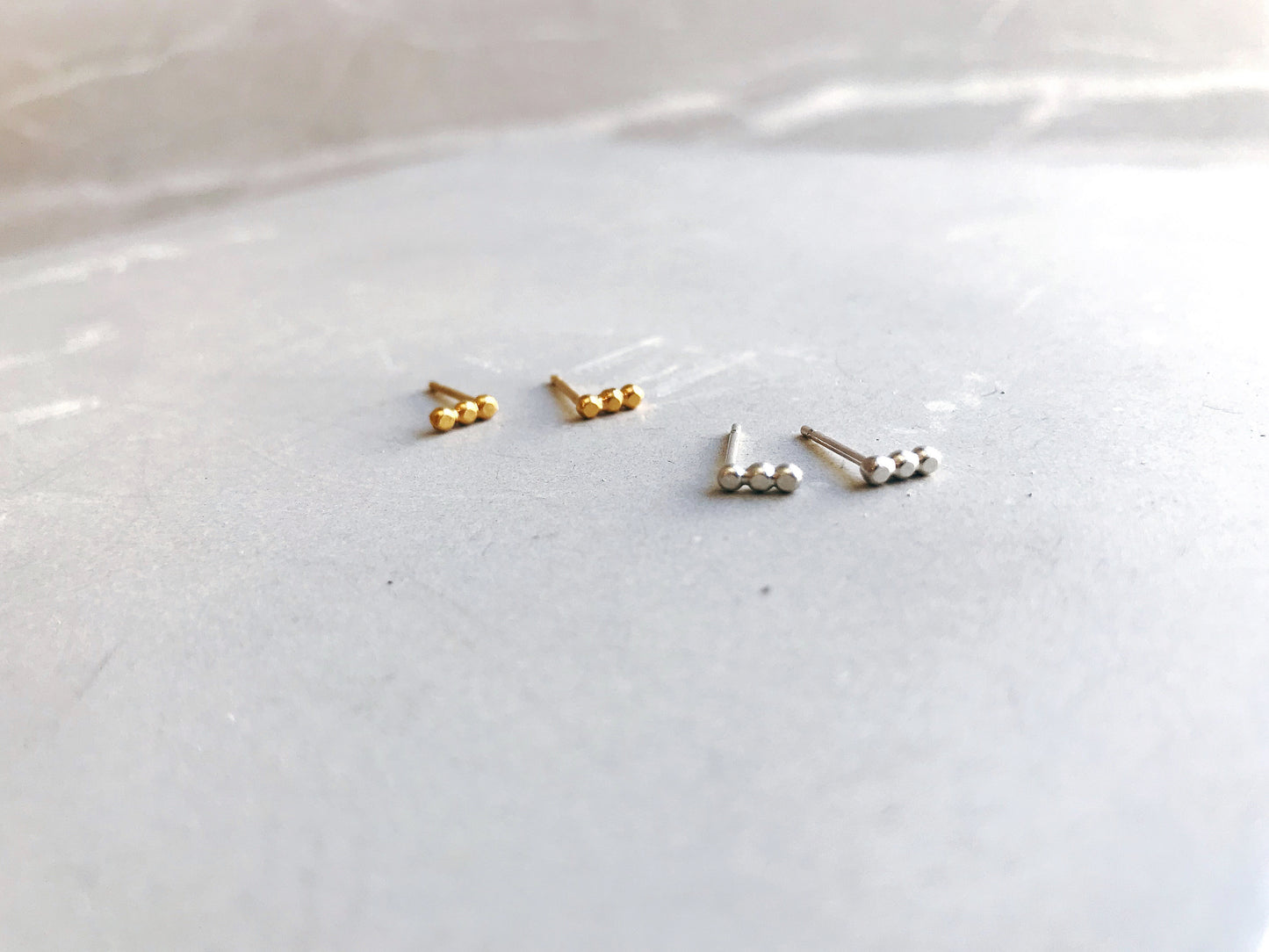 Tri Dot Stud Earrings