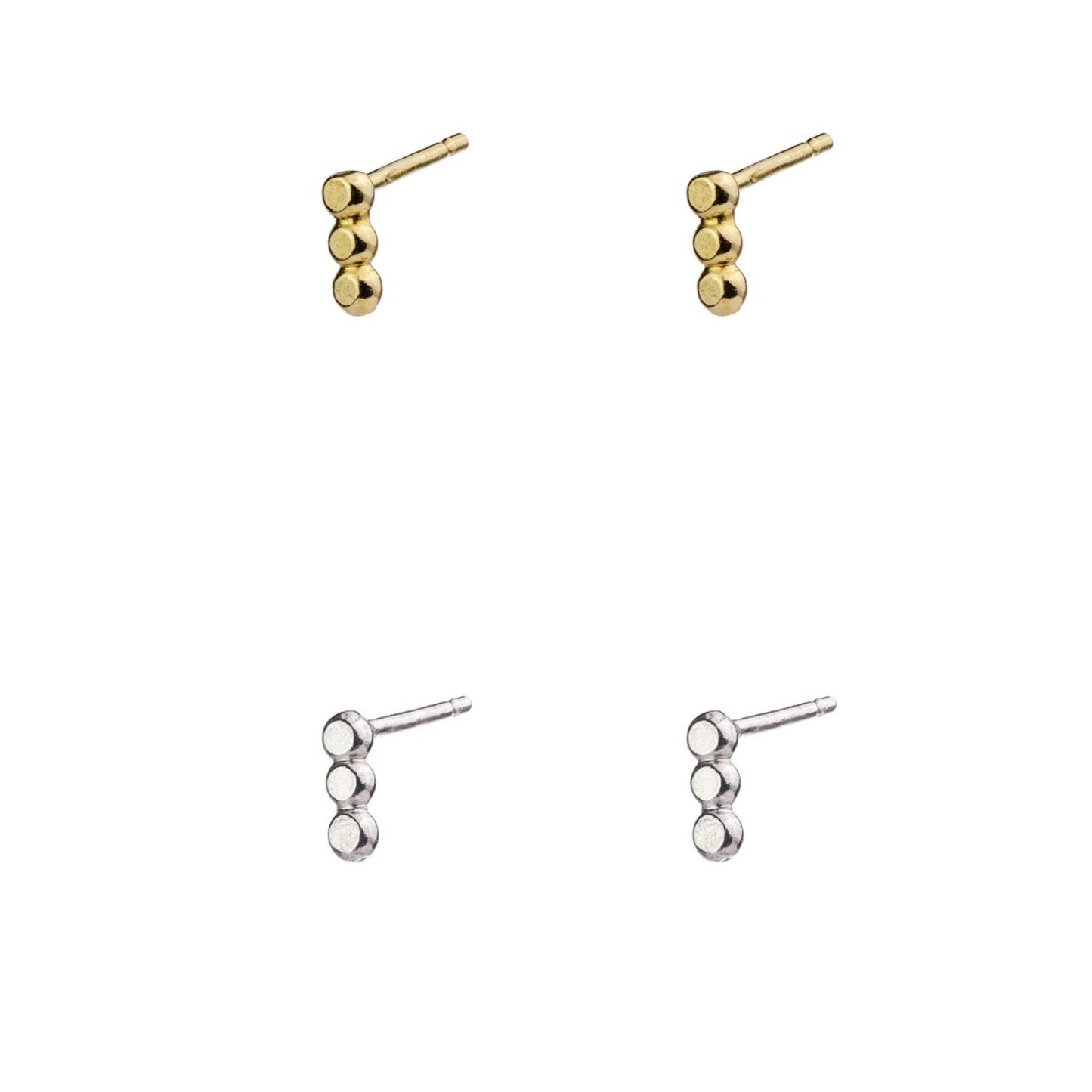 Tri Dot Stud Earrings