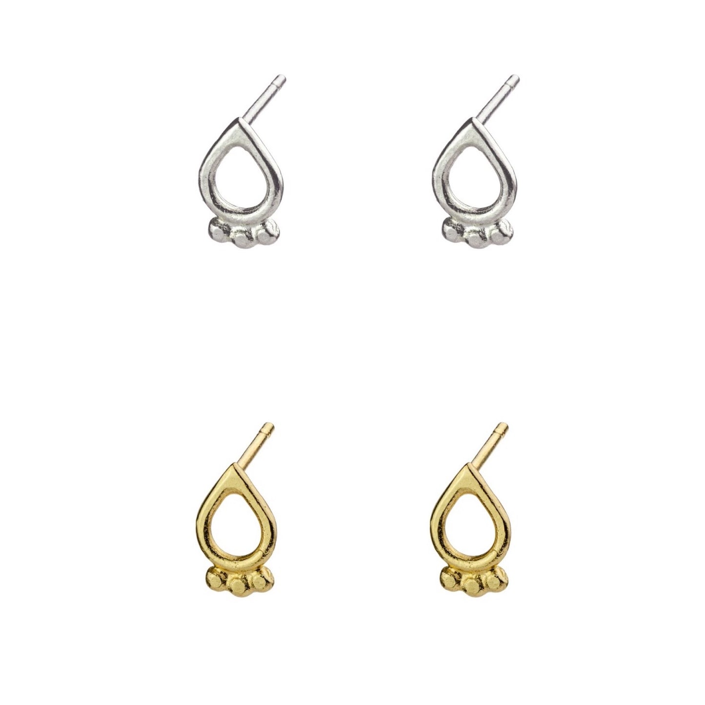 Small Tear Stud Earrings