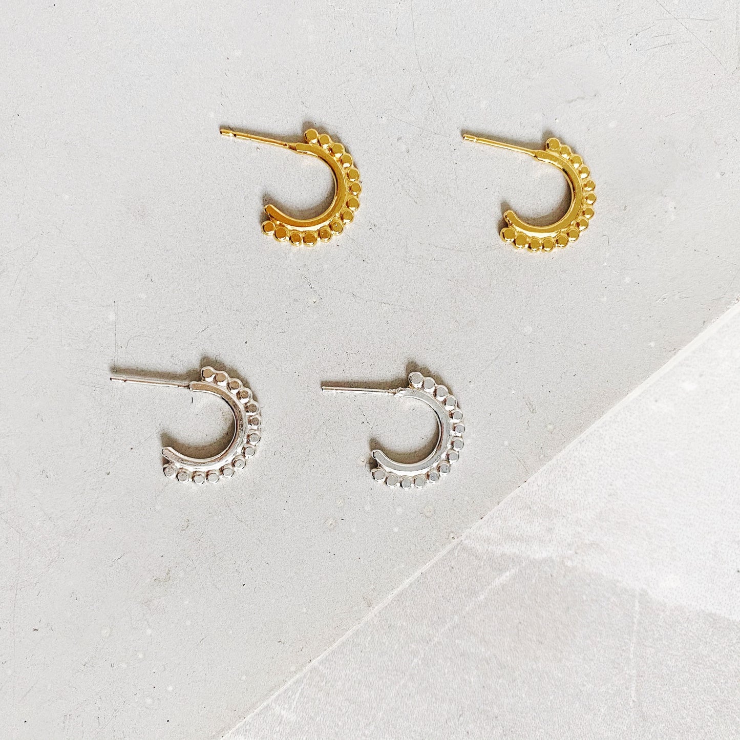 Frida Beaded Open Hoop Earrings