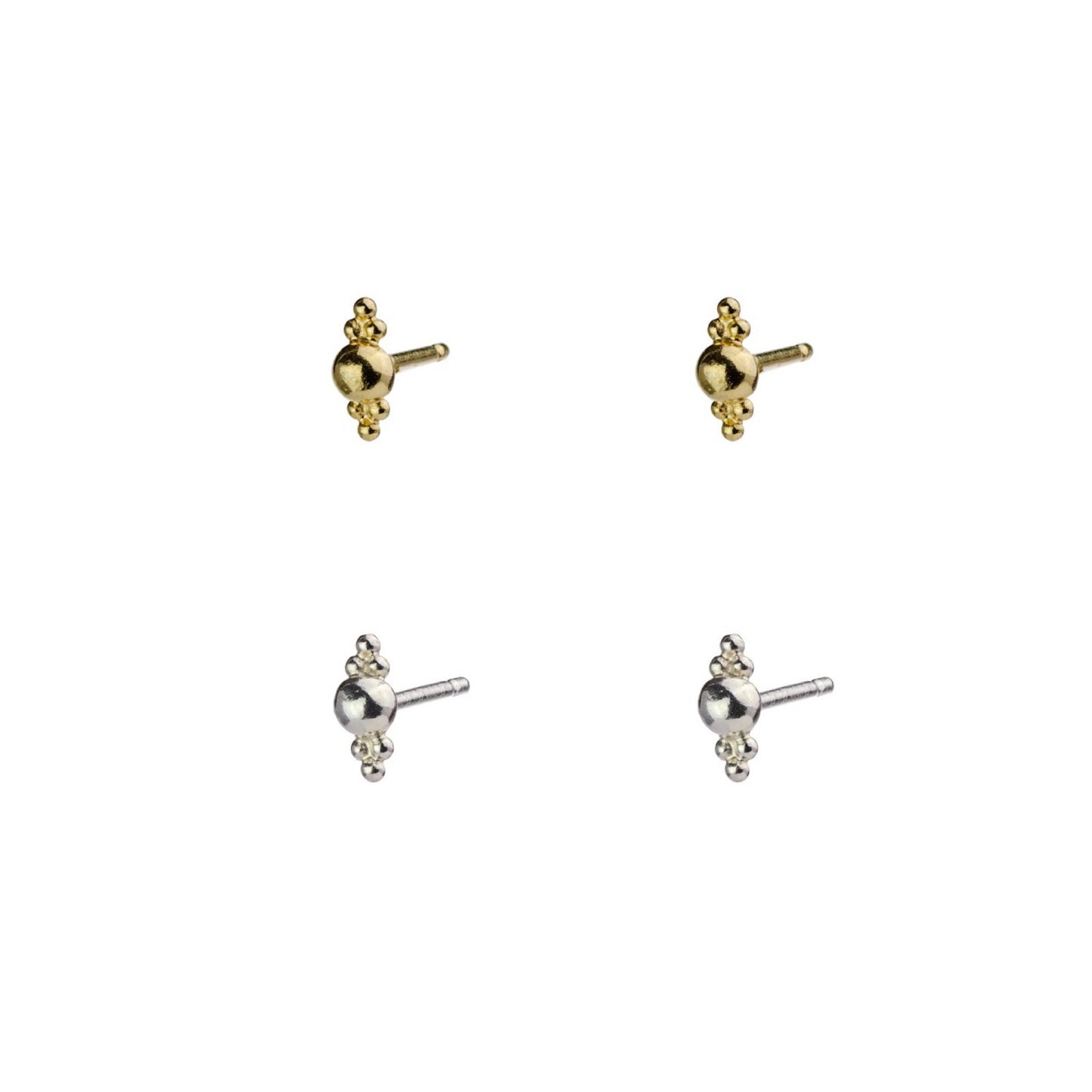 Trinity Ball Stud Earrings