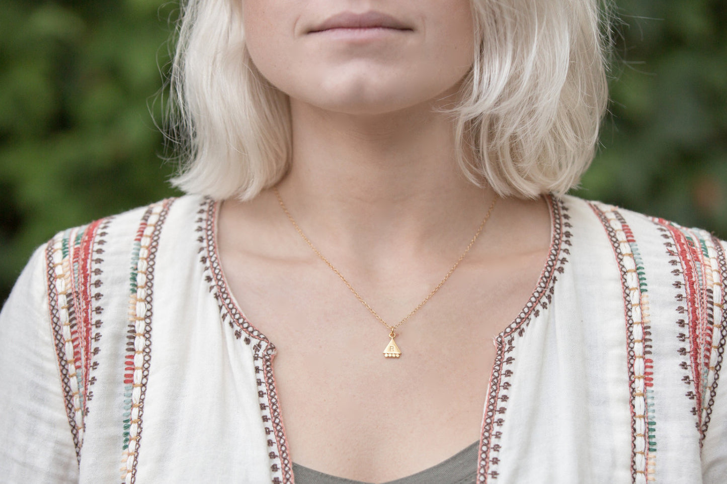Personalised Pyramid Necklace