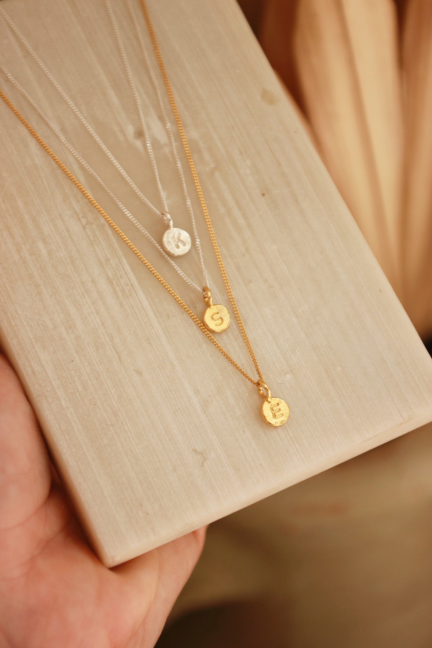Personalised single charm necklace