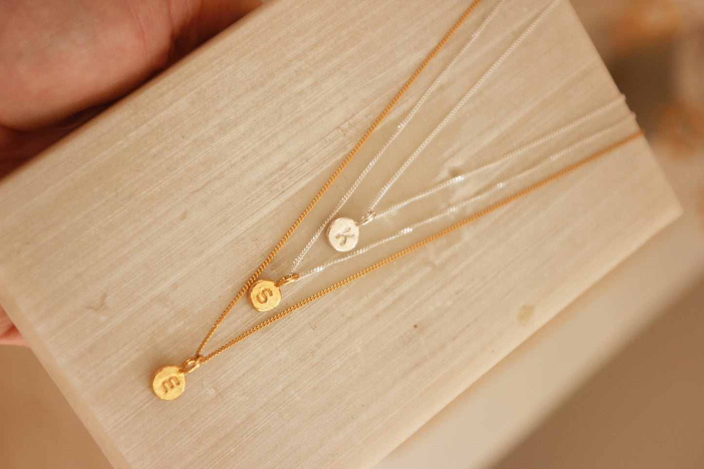 Personalised single charm necklace