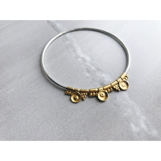 Boudicca Mixed Gold Bead Bangle