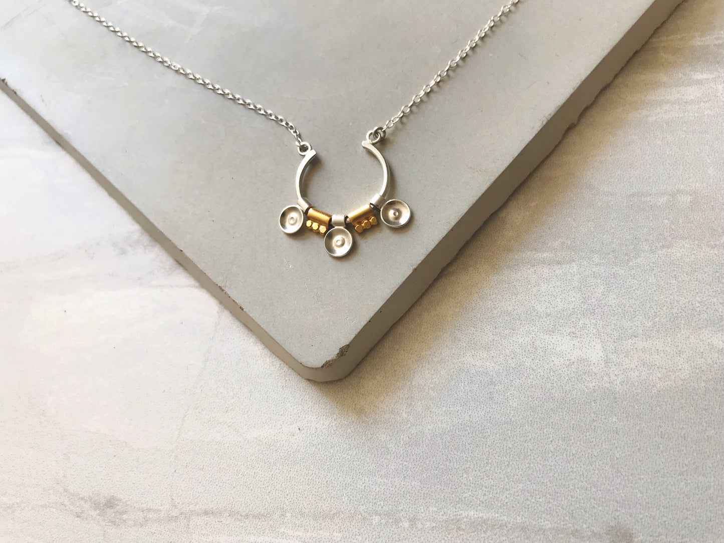 Boudicca Silver Discs Necklace