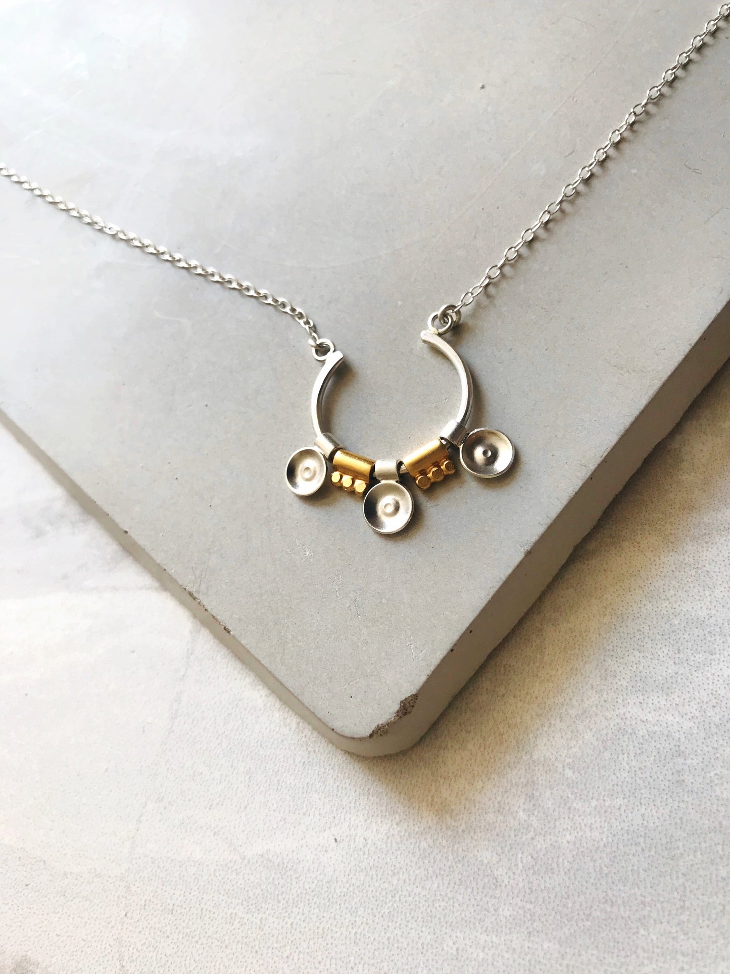 Boudicca Silver Discs Necklace
