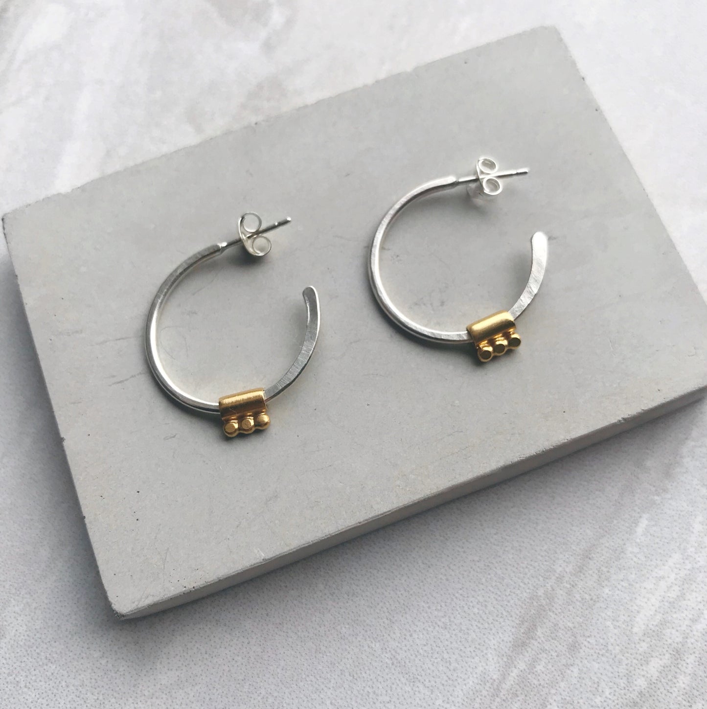 Boudicca Gold Bead Hoops