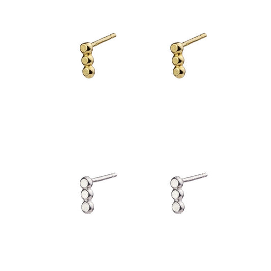 Tri Dot Stud Earrings